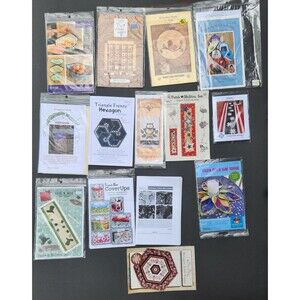 Quilts Sewing Pattern Home Decor Lot Tissue Toppers Potholder Table Runner